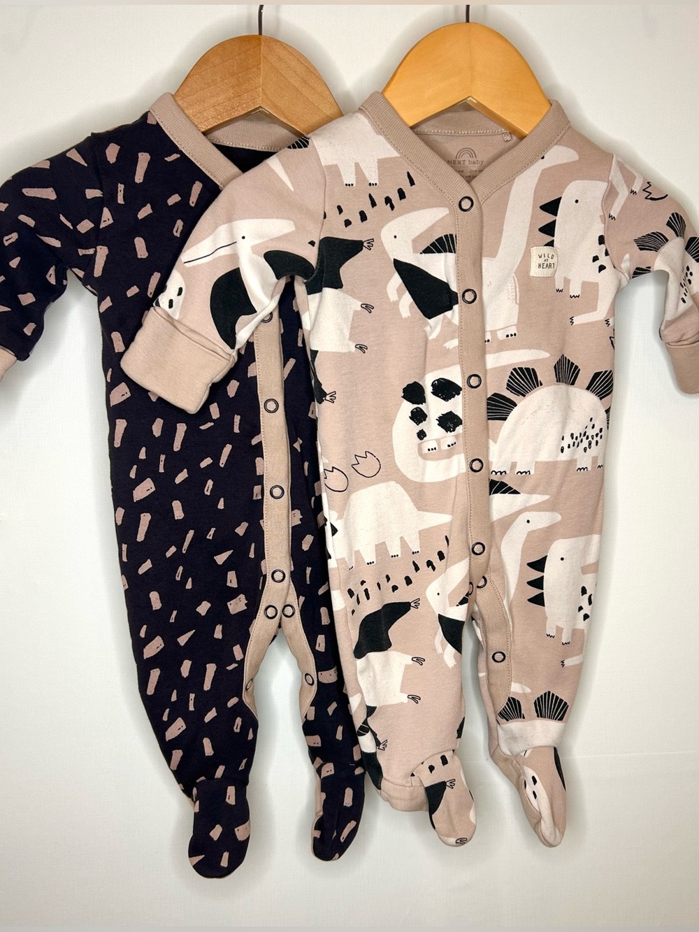 Next Baby Neutral Footie Pajama Bundle 0-3 Months | 2 Sleepers